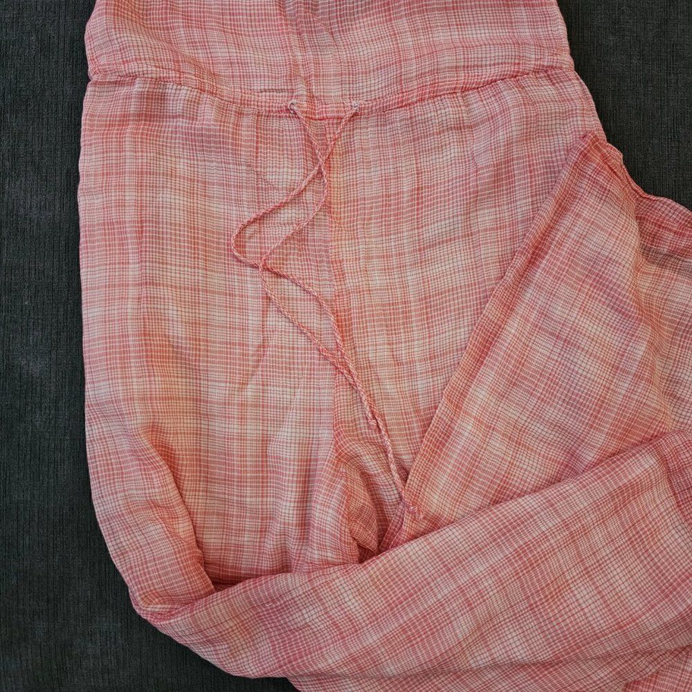 Urban Outfitters Women's Pink Sleeveless Audra Gingham Wide Leg Jumpsuit Size XS - Picture 8 of 15